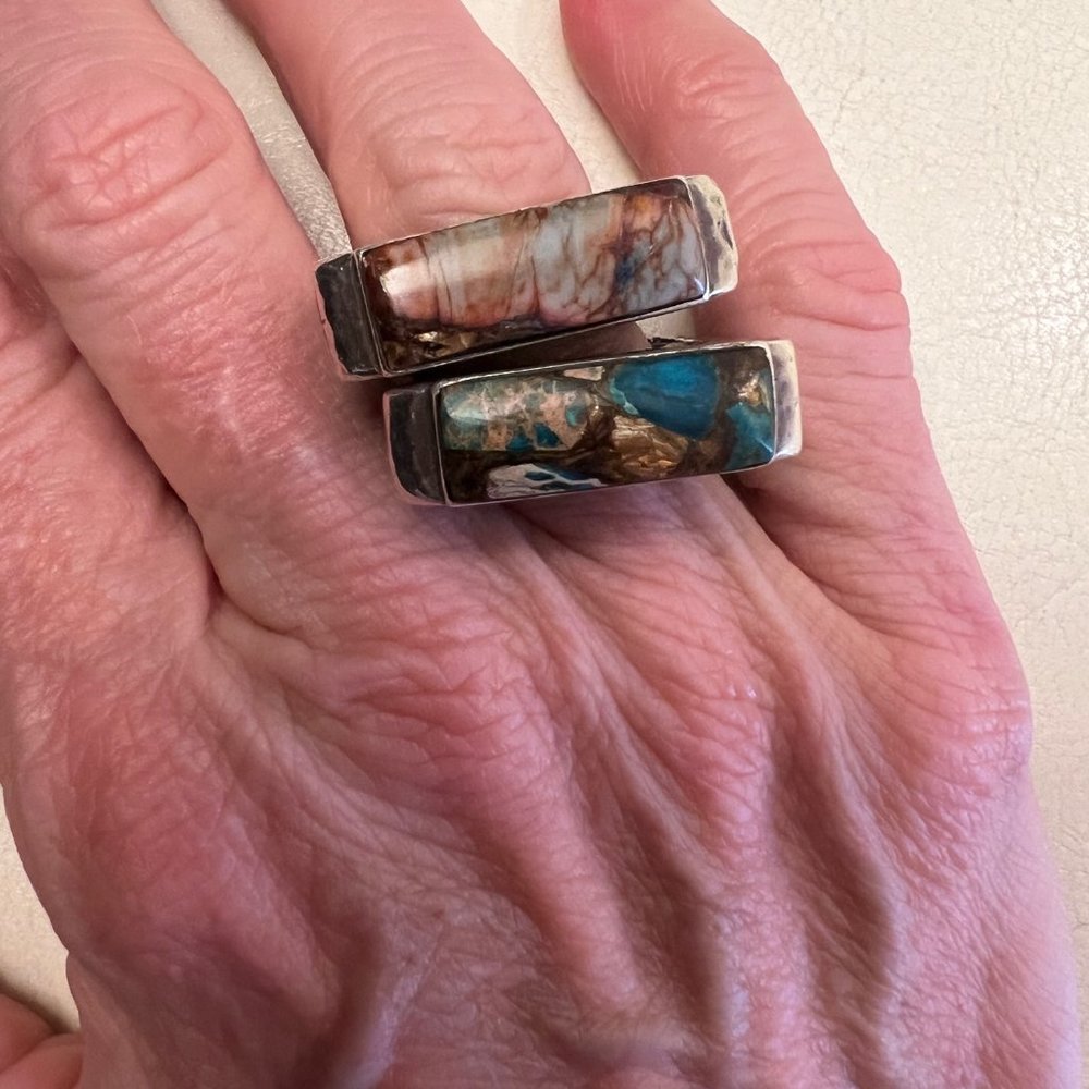 Dian Malouf Spiny Oyster Stack Rings